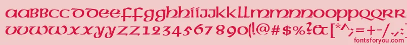 AmericanUncial Font – Red Fonts on Pink Background