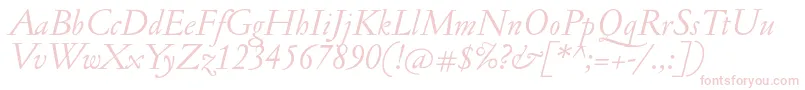 JannonantItalic Font – Pink Fonts on White Background