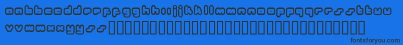 Bukkake Font – Black Fonts on Blue Background