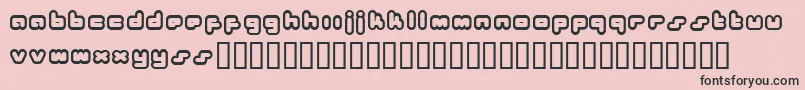 フォントBukkake – ピンクの背景に黒い文字