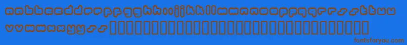 Bukkake Font – Brown Fonts on Blue Background