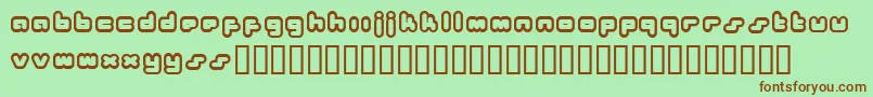 Bukkake Font – Brown Fonts on Green Background