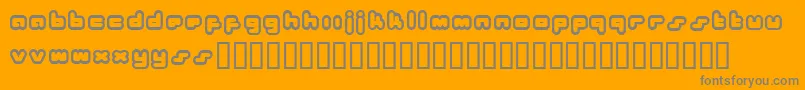 Bukkake Font – Gray Fonts on Orange Background