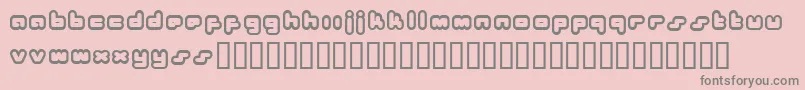 Bukkake Font – Gray Fonts on Pink Background