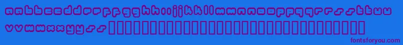 Bukkake Font – Purple Fonts on Blue Background