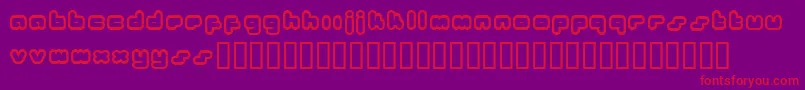 Bukkake Font – Red Fonts on Purple Background