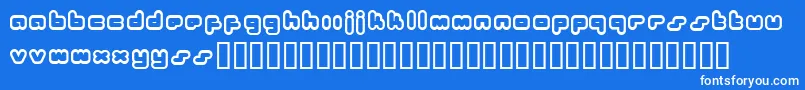 Bukkake Font – White Fonts on Blue Background