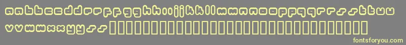 Bukkake Font – Yellow Fonts on Gray Background