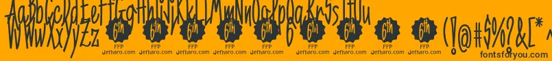 6thAniversarioDemoFontFfp Font – Black Fonts on Orange Background