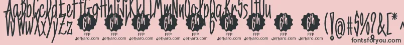 6thAniversarioDemoFontFfp Font – Black Fonts on Pink Background