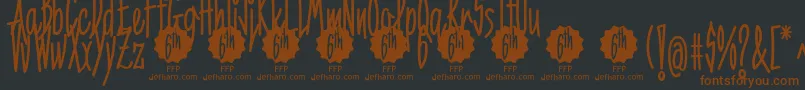 6thAniversarioDemoFontFfp Font – Brown Fonts on Black Background