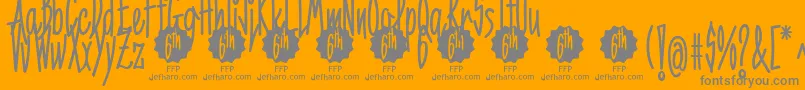 6thAniversarioDemoFontFfp Font – Gray Fonts on Orange Background
