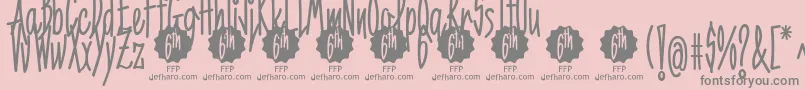 6thAniversarioDemoFontFfp Font – Gray Fonts on Pink Background