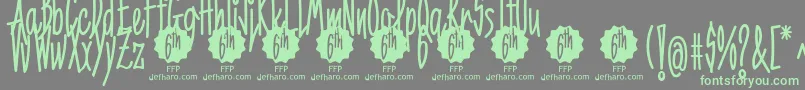 6thAniversarioDemoFontFfp Font – Green Fonts on Gray Background