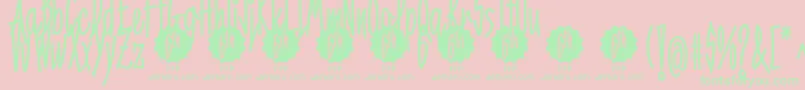 6thAniversarioDemoFontFfp Font – Green Fonts on Pink Background