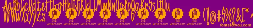 6thAniversarioDemoFontFfp Font – Orange Fonts on Purple Background
