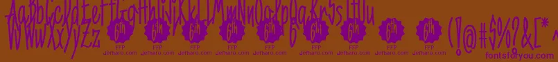 6thAniversarioDemoFontFfp Font – Purple Fonts on Brown Background