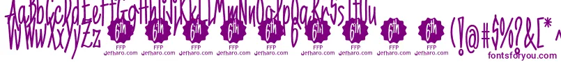 6thAniversarioDemoFontFfp Font – Purple Fonts on White Background