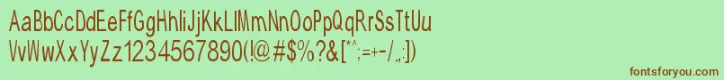 More about TypicalAbc Font TypicalAbc Font – Brown Fonts on Green Background