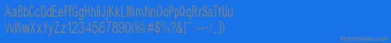 TypicalAbc-Schriftart – Graue Schriften auf blauem Hintergrund
