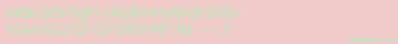 TypicalAbc Font – Green Fonts on Pink Background