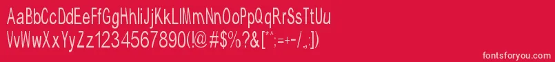 TypicalAbc Font – Pink Fonts on Red Background