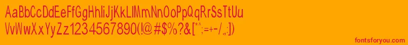 TypicalAbc Font – Red Fonts on Orange Background
