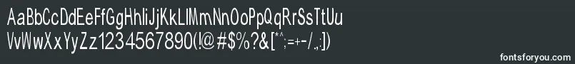 TypicalAbc Font – White Fonts on Black Background