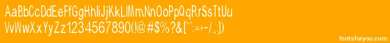 TypicalAbc Font – White Fonts on Orange Background