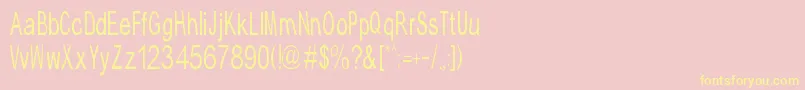 fuente TypicalAbc – Fuentes Amarillas Sobre Fondo Rosa