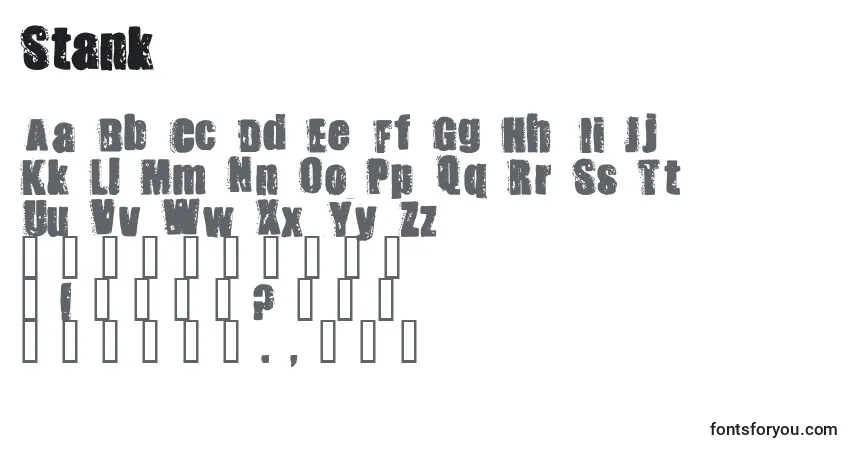 Шрифт Stank – алфавит, цифры, специальные символы