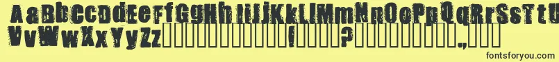 Stank Font – Black Fonts on Yellow Background