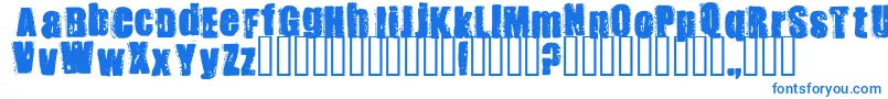 Stank Font – Blue Fonts on White Background