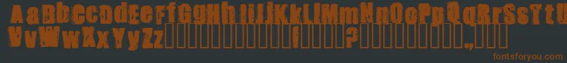 Stank Font – Brown Fonts on Black Background