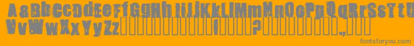 Stank Font – Gray Fonts on Orange Background