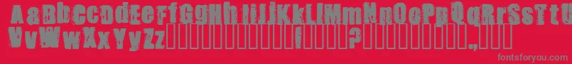 Stank Font – Gray Fonts on Red Background