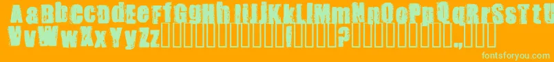 Stank Font – Green Fonts on Orange Background