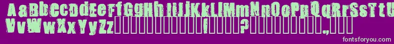 Stank Font – Green Fonts on Purple Background