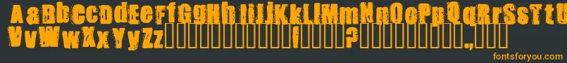 Stank Font – Orange Fonts on Black Background