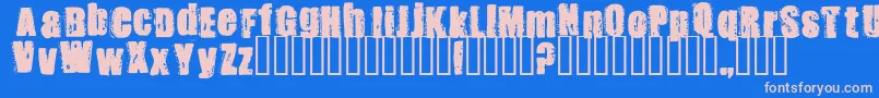 Stank Font – Pink Fonts on Blue Background