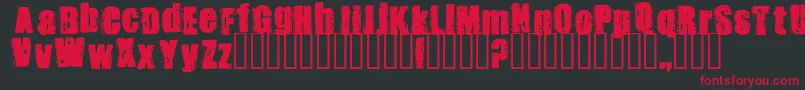 Stank Font – Red Fonts on Black Background