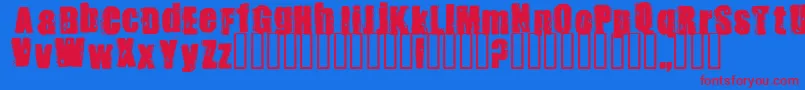 Stank Font – Red Fonts on Blue Background