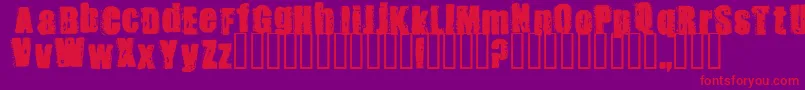 Stank Font – Red Fonts on Purple Background