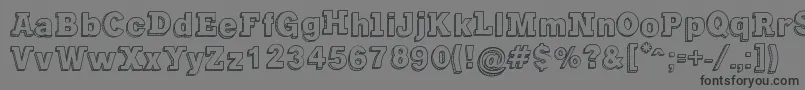 Шрифт GregoryPackaging – чёрные шрифты на сером фоне
