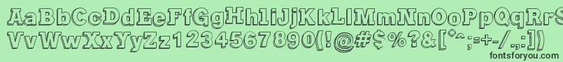 GregoryPackaging Font – Black Fonts on Green Background