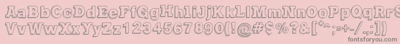 GregoryPackaging Font – Gray Fonts on Pink Background