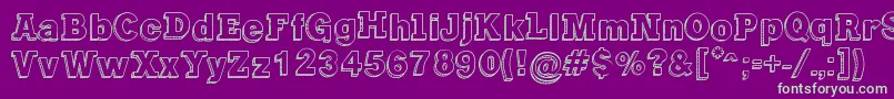 GregoryPackaging Font – Green Fonts on Purple Background