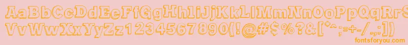 GregoryPackaging Font – Orange Fonts on Pink Background