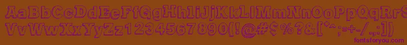 GregoryPackaging Font – Purple Fonts on Brown Background