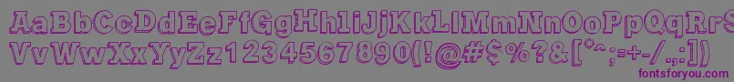 Шрифт GregoryPackaging – фиолетовые шрифты на сером фоне